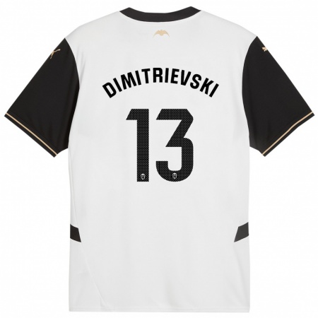 Kandiny Damen Stole Dimitrievski #13 Weiß Schwarz Heimtrikot Trikot 2024/25 T-Shirt