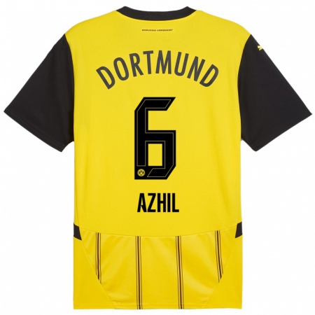 Kandiny Damen Ayman Azhil #6 Gelb Schwarz Heimtrikot Trikot 2024/25 T-Shirt