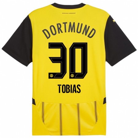 Kandiny Damen Vogt Tobias #30 Gelb Schwarz Heimtrikot Trikot 2024/25 T-Shirt