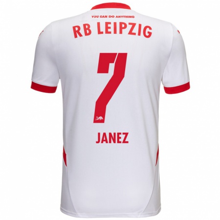 Kandiny Damen Korina Lara Janež #7 Weiß Rot Heimtrikot Trikot 2024/25 T-Shirt