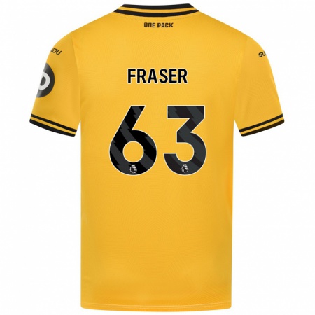 Kandiny Damen Nathan Fraser #63 Gelb Heimtrikot Trikot 2024/25 T-Shirt