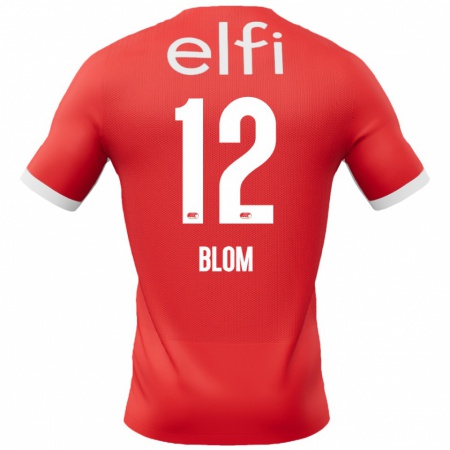 Kandiny Damen Robin Blom #12 Rot Weiß Heimtrikot Trikot 2024/25 T-Shirt