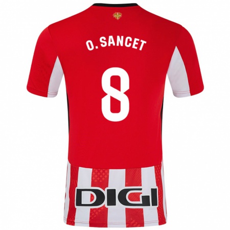 Kandiny Damen Oihan Sancet #8 Rot Weiß Heimtrikot Trikot 2024/25 T-Shirt