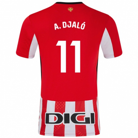 Kandiny Damen Álvaro Djaló #11 Rot Weiß Heimtrikot Trikot 2024/25 T-Shirt