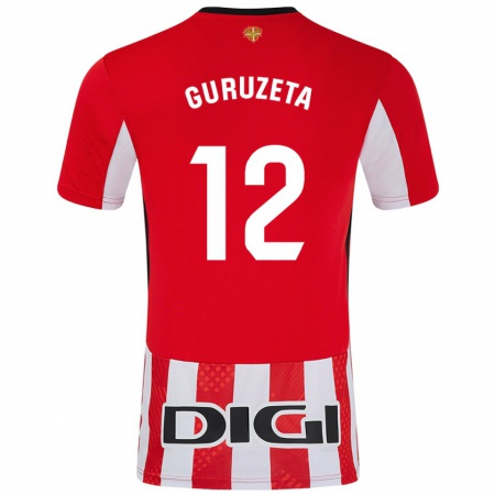 Kandiny Damen Gorka Guruzeta #12 Rot Weiß Heimtrikot Trikot 2024/25 T-Shirt