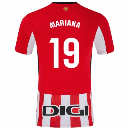 Kandiny Damen Mariana #19 Rot Weiß Heimtrikot Trikot 2024/25 T-Shirt