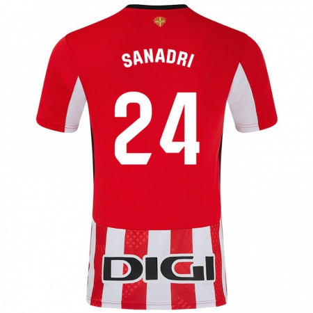 Kandiny Damen Sanadri #24 Rot Weiß Heimtrikot Trikot 2024/25 T-Shirt