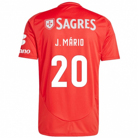 Kandiny Damen João Mário #20 Rot Weiß Heimtrikot Trikot 2024/25 T-Shirt