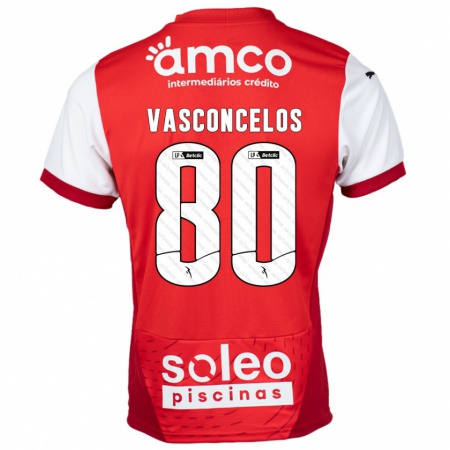 Kandiny Damen Vasconcelos #80 Rot Weiß Heimtrikot Trikot 2024/25 T-Shirt