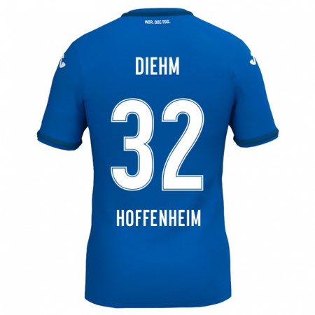 Kandiny Damen Vanessa Diehm #32 Königsblau Heimtrikot Trikot 2024/25 T-Shirt