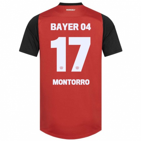 Kandiny Damen Josuè Montorro #17 Rot Schwarz Heimtrikot Trikot 2024/25 T-Shirt