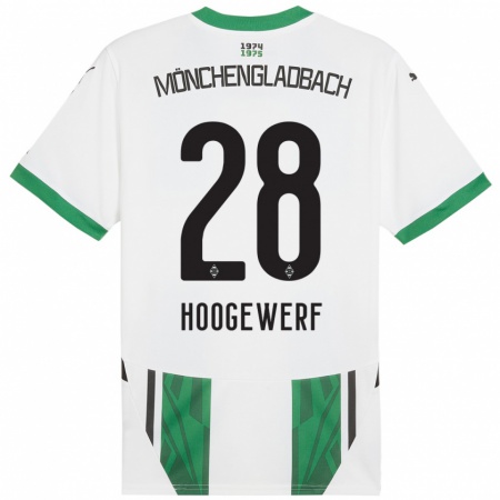 Kandiny Damen Dillon Hoogewerf #28 Weiß Grün Heimtrikot Trikot 2024/25 T-Shirt