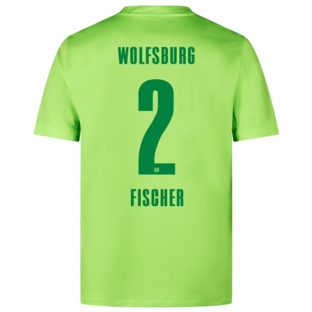 Kandiny Damen Kilian Fischer #2 Fluoreszierendes Grün Heimtrikot Trikot 2024/25 T-Shirt