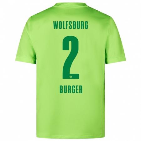 Kandiny Damen Jan Bürger #2 Fluoreszierendes Grün Heimtrikot Trikot 2024/25 T-Shirt