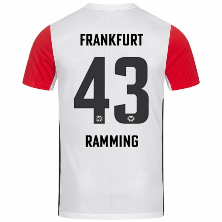 Kandiny Damen Nils Ramming #43 Weiß Rot Heimtrikot Trikot 2024/25 T-Shirt