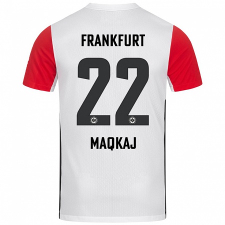 Kandiny Damen Dritan Maqkaj #22 Weiß Rot Heimtrikot Trikot 2024/25 T-Shirt