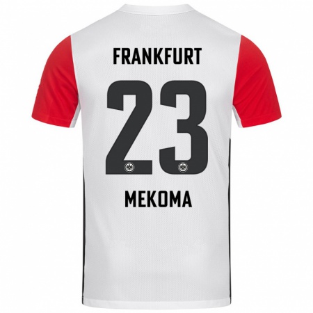 Kandiny Damen Jamal Mekoma #23 Weiß Rot Heimtrikot Trikot 2024/25 T-Shirt