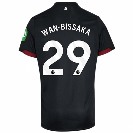 Kandiny Damen Aaron Wan-Bissaka #29 Schwarz Weiß Auswärtstrikot Trikot 2024/25 T-Shirt