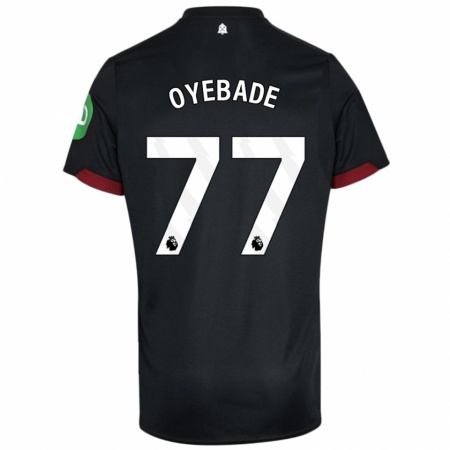 Kandiny Damen Rayan Oyebade #77 Schwarz Weiß Auswärtstrikot Trikot 2024/25 T-Shirt