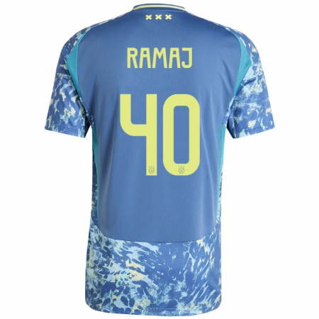 Kandiny Damen Diant Ramaj #40 Grau Blau Gelb Auswärtstrikot Trikot 2024/25 T-Shirt