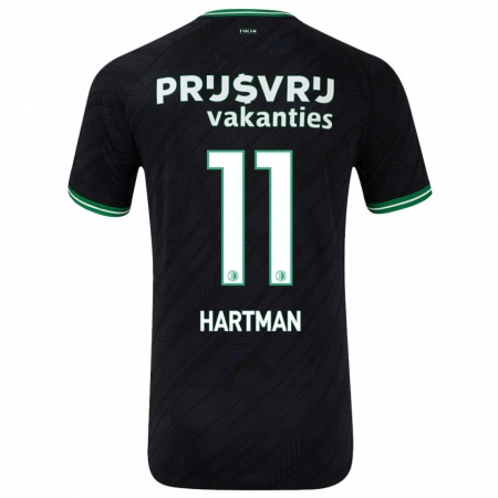 Kandiny Damen Quilindschy Hartman #11 Schwarz Grün Auswärtstrikot Trikot 2024/25 T-Shirt