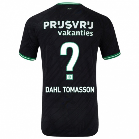 Kandiny Damen Luca Dahl Tomasson #0 Schwarz Grün Auswärtstrikot Trikot 2024/25 T-Shirt