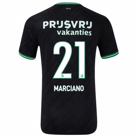 Kandiny Damen Ofir Marciano #21 Schwarz Grün Auswärtstrikot Trikot 2024/25 T-Shirt