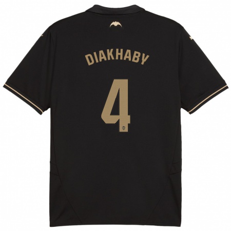 Kandiny Damen Mouctar Diakhaby #4 Schwarz Auswärtstrikot Trikot 2024/25 T-Shirt