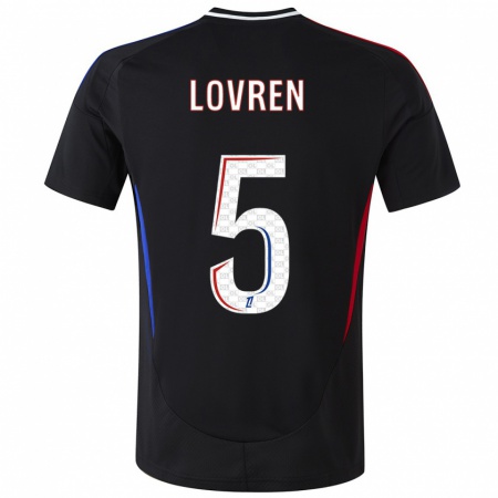 Kandiny Damen Dejan Lovren #5 Schwarz Auswärtstrikot Trikot 2024/25 T-Shirt