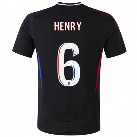 Kandiny Damen Amandine Henry #6 Schwarz Auswärtstrikot Trikot 2024/25 T-Shirt