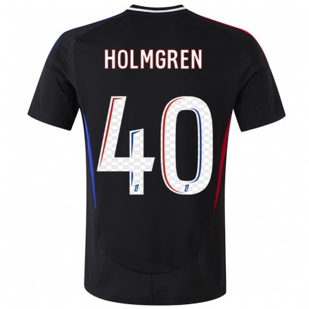 Kandiny Damen Emma Holmgren #40 Schwarz Auswärtstrikot Trikot 2024/25 T-Shirt