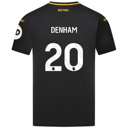 Kandiny Damen Ania Denham #20 Schwarz Auswärtstrikot Trikot 2024/25 T-Shirt