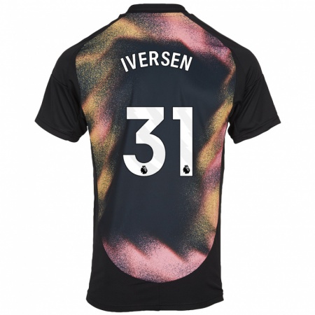 Kandiny Damen Daniel Iversen #31 Schwarz Weiß Auswärtstrikot Trikot 2024/25 T-Shirt