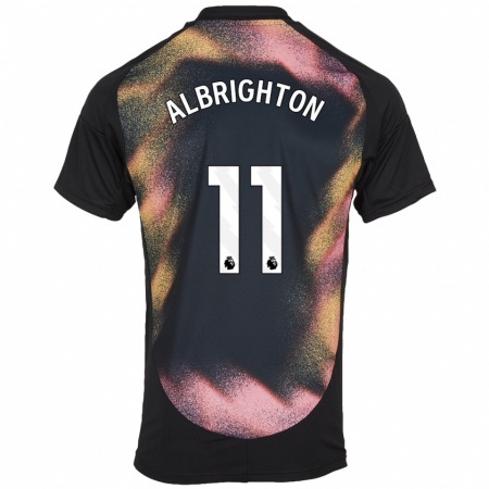 Kandiny Damen Marc Albrighton #11 Schwarz Weiß Auswärtstrikot Trikot 2024/25 T-Shirt