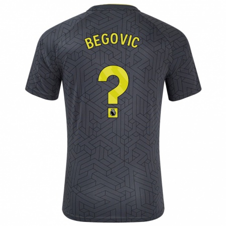 Kandiny Damen Asmir Begovic #0 Schwarz Gelb Auswärtstrikot Trikot 2024/25 T-Shirt