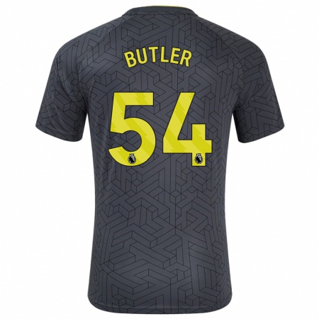 Kandiny Damen Jack Butler #54 Schwarz Gelb Auswärtstrikot Trikot 2024/25 T-Shirt