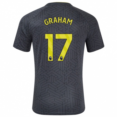 Kandiny Damen Lucy Graham #17 Schwarz Gelb Auswärtstrikot Trikot 2024/25 T-Shirt