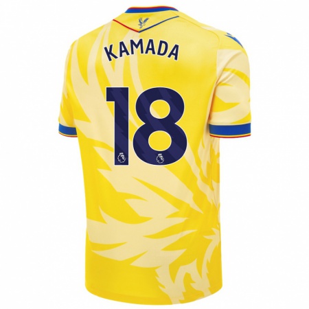 Kandiny Damen Daichi Kamada #18 Gelb Auswärtstrikot Trikot 2024/25 T-Shirt