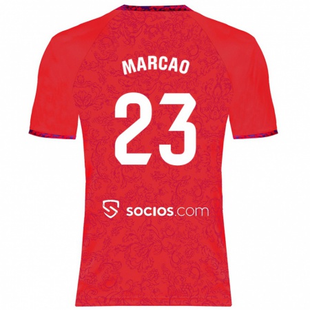 Kandiny Damen Marcão #23 Rot Auswärtstrikot Trikot 2024/25 T-Shirt