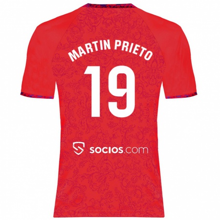 Kandiny Damen Cristina Martín-Prieto Gutiérrez #19 Rot Auswärtstrikot Trikot 2024/25 T-Shirt