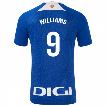 Kandiny Damen Iñaki Williams #9 Königsblau Auswärtstrikot Trikot 2024/25 T-Shirt