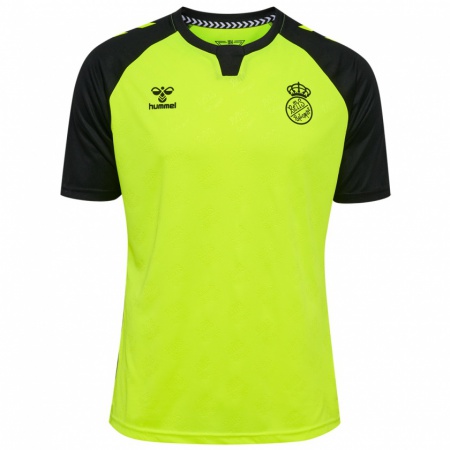 Kandiny Damen Sergio Arribas #15 Fluoreszierendes Gelb Schwarz Auswärtstrikot Trikot 2024/25 T-Shirt