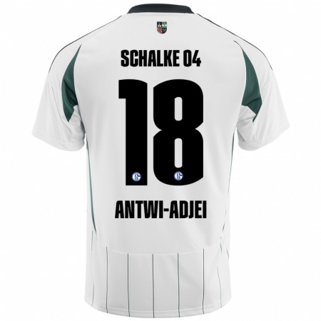 Kandiny Damen Christopher Antwi-Adjei #18 Weiß Grün Auswärtstrikot Trikot 2024/25 T-Shirt