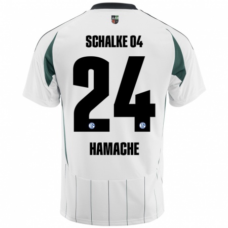 Kandiny Damen Ilyes Hamache #24 Weiß Grün Auswärtstrikot Trikot 2024/25 T-Shirt