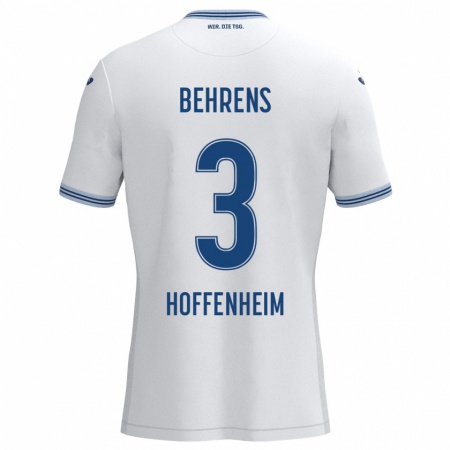 Kandiny Damen Hennes Behrens #3 Weiß Blau Auswärtstrikot Trikot 2024/25 T-Shirt