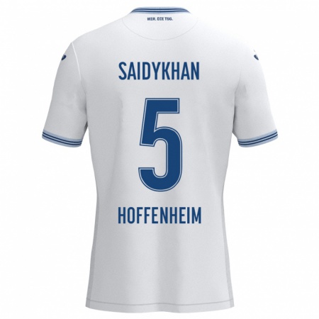 Kandiny Damen Ibrahim Saidykhan #5 Weiß Blau Auswärtstrikot Trikot 2024/25 T-Shirt