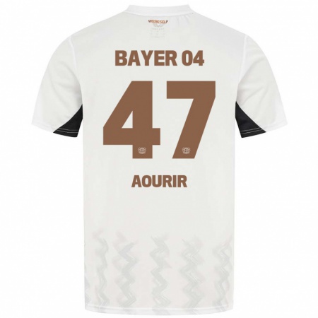 Kandiny Damen Ayman Aourir #47 Weiß Schwarz Auswärtstrikot Trikot 2024/25 T-Shirt