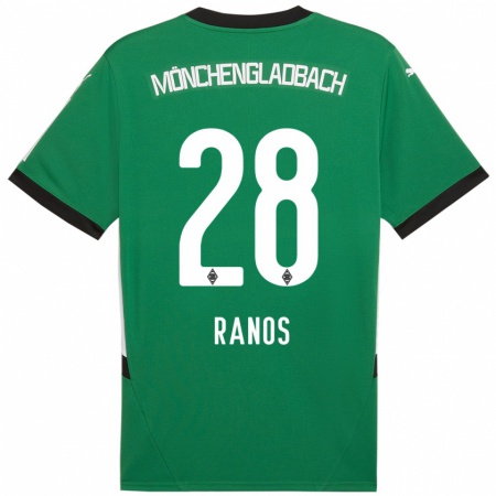 Kandiny Damen Grant-Leon Ranos #28 Grün Weiß Auswärtstrikot Trikot 2024/25 T-Shirt