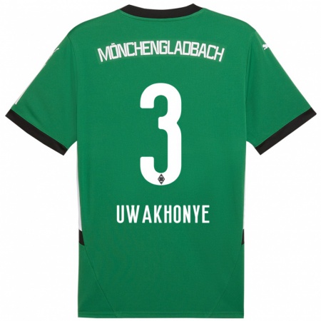 Kandiny Damen Joshua Uwakhonye #3 Grün Weiß Auswärtstrikot Trikot 2024/25 T-Shirt