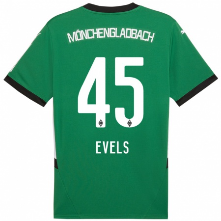 Kandiny Damen Emily Evels #45 Grün Weiß Auswärtstrikot Trikot 2024/25 T-Shirt